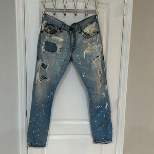 Distressed true religion jeans